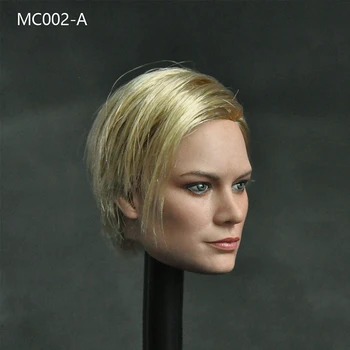 Sandėlyje 1/6 Masto Kolekcines MC002 Brie Larson Moterų Galvos Skulptūra su ilgais Plaukais, 12