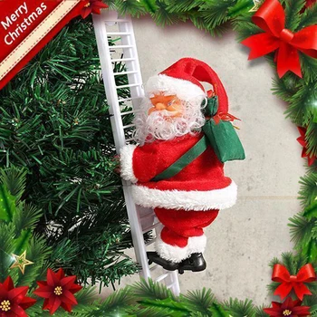 Santa Claus Laipiojimo Laiptais Kalėdų Muzikos Kopėčių Dovana Vaikams Kalėdų Muzikos Kopėčių Dovana Vaikams Kalėdų Dekoro