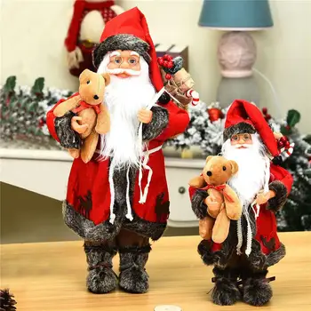 Santa Claus Lėlės Didelės Kalėdų Eglutės Ornamentu Naujųjų Metų Namų Puošybai Vaikams Dovanų Linksmų Kalėdų Dekoro Santa Statulėlės Lėlės