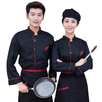 Sanxiaxin unisex viešbutis uniformas, virėjo švarkas moteris virėja kailis chef drabužių suši virėjai uniformą ilgomis rankovėmis restoranas vienodas