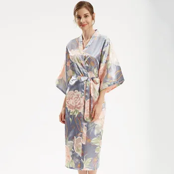 Satino Vestuvių Apdarą Naujas Sexy Lady Ilgai Kimono Vonia Suknelė Naujovė Kinų Suknelė, Naktiniai Drabužiai Atsitiktinis Viskozė Sleepwear Namų Padažu Suknelė