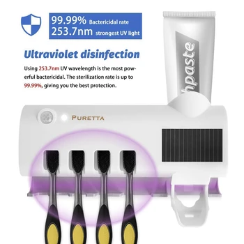 Saulės UV spindulių ir Ultravioletines dantų šepetėlį Sterilizer Automatinis Dantų pastos Dozatorius Dantų Šepetėlių Laikiklį Burnos Higienos Cleaner