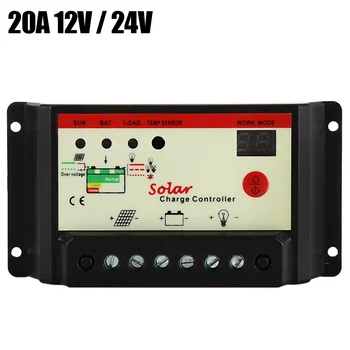 SC2430 Universalus saulės valdiklis su Išorės temperatūros jutiklis 12V / 24V 10A 15A 20A 30A įkrovimo ir iškrovimo