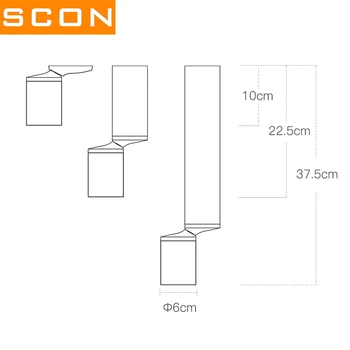 SCON 7W Aukštos CRI gražus ieškote šiuolaikinės Kūrybos Paviršinio montavimo 350 laipsnis reguliuojamas led prožektoriai, lempos