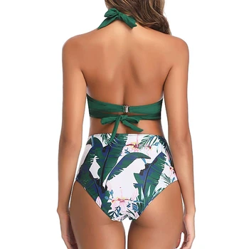 Seksualus Aukšto Juosmens maudymosi kostiumėlį Moterų Plius Dydis Apynasrio Bikini Paplūdimio 2020 Apynasrio Ruched maudymosi Kostiumėliai, Pilvą Kontrolės Biquini Maudymosi kostiumas
