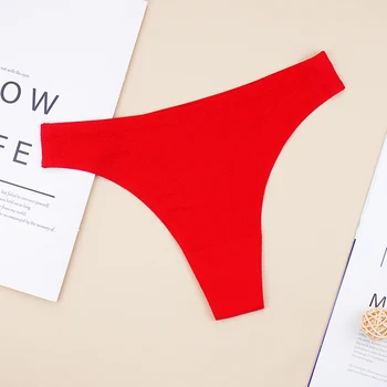 Seksualus Dirželius 3pcs/daug Moterų Besiūlės Kelnaitės Ledo Šilko Bikini vientisos Spalvos Tangas Mujer Žemas Augimas Kelnės Mados Kelnaitės S-XL