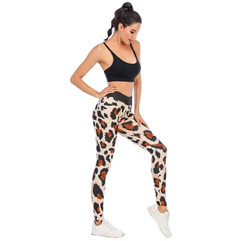 Seksualus Fitneso Antblauzdžiai Moterims Treniruotės Leggins Mujer Spausdinimo Leopard Elastingumą Legging anti celiulito Push Up Pants Slim legins
