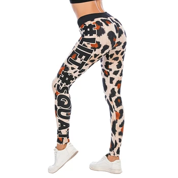 Seksualus Fitneso Antblauzdžiai Moterims Treniruotės Leggins Mujer Spausdinimo Leopard Elastingumą Legging anti celiulito Push Up Pants Slim legins