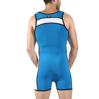 Seksualus Vyrų Bodysuit Imtynių Singlet Jumpsuit Suspender Bodysuit Teddies Apatiniai vientisas sporto Salė Sporto Bodysuits Undershirt