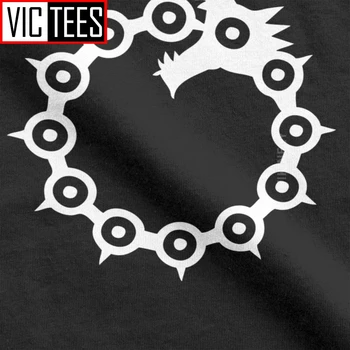Septynios Mirtinos Nuodėmės Marškinėlius Drakonas Nuodėmė Rūstybės Meliodas T-Shirt Vyrams Japonijos Otaku Medvilnės Negabaritinius