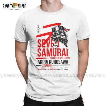 Septynių Samurajų T-Marškinėliai Vyrams, Akira Kurosawa Klasikinio Japonijos Kino Vintage Marškinėliai, Įgulos Kaklo Marškinėliai Plius Dydis Drabužiai