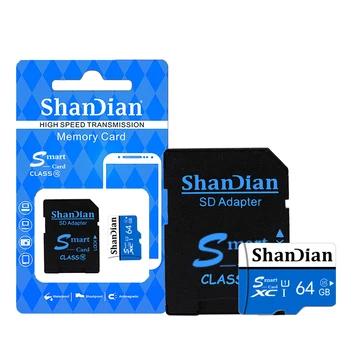 ShanDian Micro SD atminties kortelė 32GB class10 64GB 16GB 8GB TF kortelė Microsd Pen ratai 