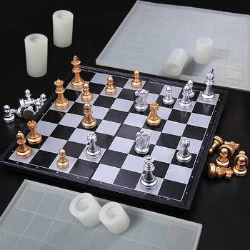 SHENHONG Dervos Pelėsių Tarptautinės Šachmatų Silikono Torto Formą Kepimo Įrankius, Karalius ir Karalienė Vyskupas Riteris Šaškių Polimero Molis Visos