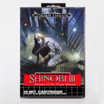 Shinobi III Grįžti Ninja Master NTSC Žaidimas Kasetė 16 bitų MD Žaidimo Kortelės Su Mažmeninės Langelyje Sega Mega Drive Genesis