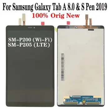 Shyueda Originalus Naujas Samsung Galaxy Tab 8.0 & S Pen 2019 SM-už p200 (Wi-Fi) SM-P205 (LTE) LCD Ekranas Jutiklinis Ekranas skaitmeninis keitiklis