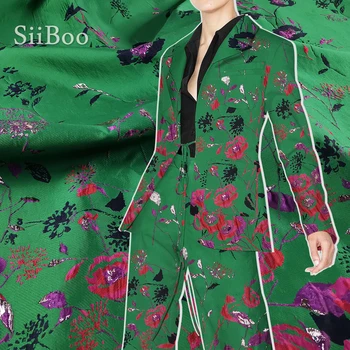 Siiboo Amerikietiško stiliaus pozicinį gėlių 3D žakardo audinio moterų suknelė Tissu žakardo de positionnement sp6207
