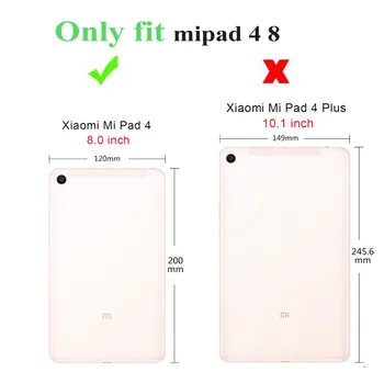 Silikoninis Minkštas pagalvoti Atveju Xiaomi Mi Trinkelėmis 4 8 8.0 colių Padengti xiaomi Mi Pad4 Mipad 4 8.0 colių atveju +Dovana Kino
