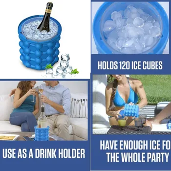 Silikono Ice Cube Maker Kibirą Vyno Ledo Aušintuvas Alaus Kabineto Erdvę Taupymo Virtuvės Įrankiai Gerti Viskį Įšaldyti 120 Grotelių