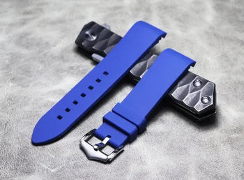 Silikono Watchband 18mm 19mm 20mm 21mm 22mm Žalia Mėlyna Juoda Juoda Balta, Sporto Strap Quick Release Gumos Vyrų Laikrodžių Apyrankės