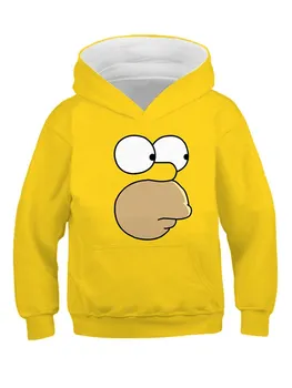 Simpson šeimos hoodie hip-hop ilgomis rankovėmis hoodie, berniukai ir mergaitės, laisvalaikio sportas įdomus hoodie vaikai patenka harajuku palaidinukė viršūnės