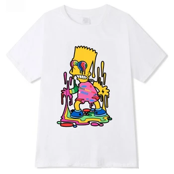 Simpsonai Bart Simpson Juokinga T-shirt neturite Karvės Žmogus Vasaros Atspausdintas Trumpas Rankovės