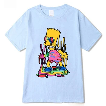 Simpsonai Bart Simpson Juokinga T-shirt neturite Karvės Žmogus Vasaros Atspausdintas Trumpas Rankovės