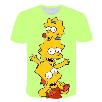 Simpsonai Homeras 3d Print T Shirt Bart Simpson House Drabužių Homer Simpsons Palaidinukė Kostiumas berniukams/mergina Simpson Šeimos Marškinius