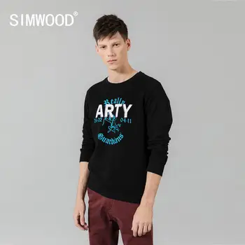 SIMWOOD 2020 m. pavasario žiemos naujos spausdinimo hoodies o-kaklo priežastinis palaidinės aukštos kokybės plius dydis medvilnė prekės ženklo drabužių