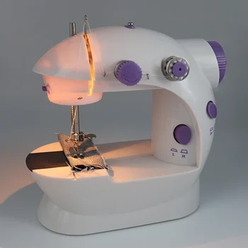 Siuvimo Mašina Mini Nešiojamų Buitiniai Naktį Šviesos Pedalu tiesė Ranką 