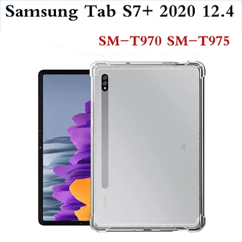 Skaidraus Silikono Soft Case For Samsung Galaxy Tab S7 Plius 12.4