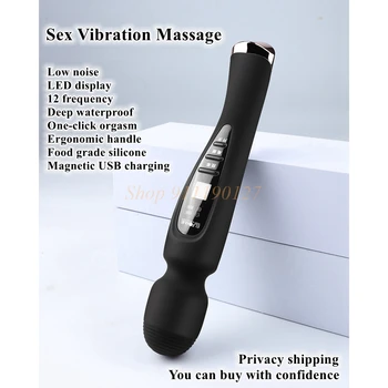 Skystųjų Kristalų Ekranas Klitorio Stimuliacijos G-taško Vibratorius Makšties Massager Moterų Masturbator Erotinis Sekso Žaislai Moterims, Poroms
