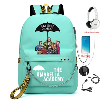 Skėtis akademijos Berniukai Mergaitės Kuprinė Paaugliams Spausdinimo USB Kuprinę motinos maišelis MochilaS Waterpoof Kuprinės mergaitėms dovanų