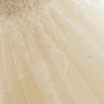 SL-7806 Aukštos Kokybės Imperijos Backless Nėriniais, Karoliukais Stebėjimo Vestuvių Suknelė 2017