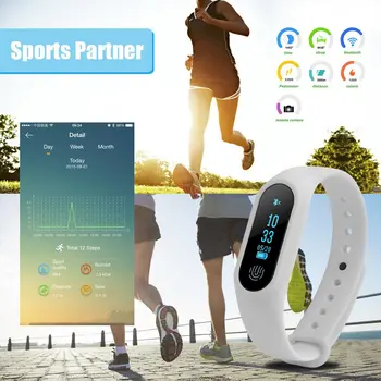 Sleep & Knarkimas 0,42 Eur Colių OLED Ekrano APP Pranešimą Priminimas Smart Žiūrėti Fitness Tracker Širdies ritmo Monitorius 
