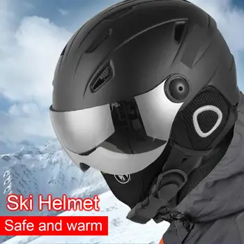Slidinėjimo šalmą, akinius, saulės skydelis vyrų ir moterų snieglenčių šalmas motociklų sniego riedlentė saugos šalmas kaukė žiemą šilta