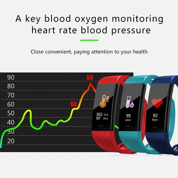 Smart Apyrankė Kraujo Oximeter Deguonies Stebėti Širdies ritmą, Miego stebėjimo Band Apyrankę Sporto Fitness Tracker Laikrodžiai