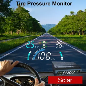 Smart Automobilių TPMS Padangų Slėgio Stebėjimo Sistema Saulės Energijos Skaitmeninis LCD Ekranas Automatinis Apsaugos Signalizacijos Sistemas, Padangų Slėgio