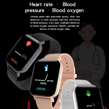 Smart Juostos Kūno Temperatūra Žiūrėti Fitness Tracker Matuoti Kraujo Spaudimą, Širdies Ritmą Smart Apyrankė Vyrams Moters Kraujo Deguonies Bandymas