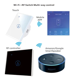 Smart Switch Touch Panel Balso Nuotolinis Valdymas Laikmatis Lauko Vandens Šildytuvas Jungikliai Darbą MUMS Wifi Katilas, skirtas Alexa 