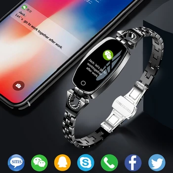 Smart Watch Moterų 2020 M. Android Miego Širdies Ritmo Monitorius Lady Smartwatch Fitneso Apyrankę H8 Apyrankė