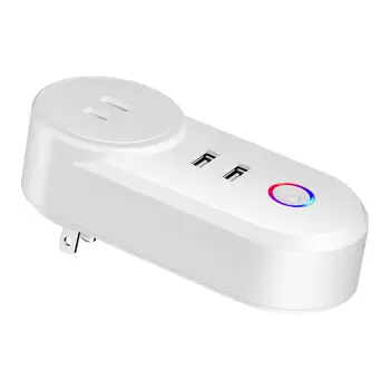Smart Wifi Kištukas 16A Galia Stebėti Tuya APP Kontrolės tinklo Lizdas 2 USB Port Smart Gyvenimo Wifi Veikia Su Alexa, Google 