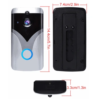 Smart WiFi Vaizdo Doorbell Kamera, Vaizdo Domofonas Su Varpelių Naktinio Matymo infraraudonųjų SPINDULIŲ Durų Bell Belaidžio Namų Apsaugos Kamera,