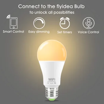 Smart Šviesos Lempos Wifi Lemputė 15W E27 B22 Pritemdomi LED Nakties Šviesos 110V, 220V Balso Kontrolė Suderinama su 
