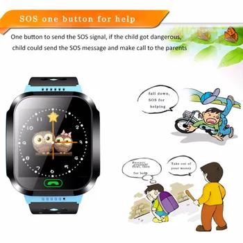 Smart Žiūrėti Vaikai Laikrodis Jutiklinis Ekranas GPRS Locator Tracker Anti-Lost Smartwatch Kūdikių Žiūrėti Su Nuotolinio valdymo vaizdo Kamera SIM Skambučių