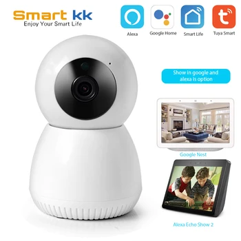 Smartkk Tuya Fotoaparatą Tinklo Belaidžio 1080P vaizdo Kamera tuya Smart Home Alexa Fotoaparatas