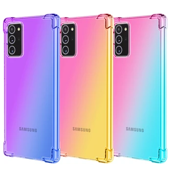 Smūgiams atsparus Minkštos TPU Case for Samsung Galaxy Note 20 Ultra A51 A71 A21S M21 A51 A71 A81 A91 Lašas Apsaugos Oro pagalvės Dangtelis