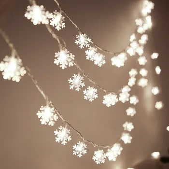 Snaigės Kalėdų LED String Pasakų Žibintai Girliandą Kalėdų Eglučių Papuošalai Linksmų Kalėdų Dekoracijos Namų 10Led 1,5 m