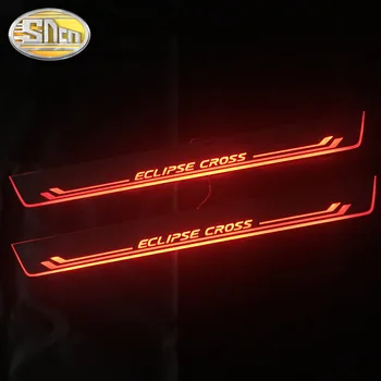 SNCN 4PCS Akrilo Juda LED Sveiki Pedalą Automobilis Nusitrinti Plokštė Pedalo Durų Slenksčio Kelias Šviesos Mitsubishi Eclipse Kryžiaus 2018 2019
