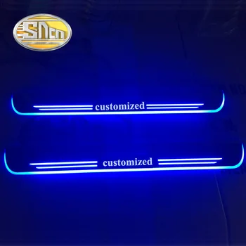 SNCN Individualų Akrilo Juda LED Sveiki Pedalą Automobilis Nusitrinti Plokštė Pedalo Durų Slenksčio Kelias Šviesos 2vnt arba 4pcs