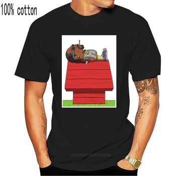 Snoop Dog T-shirt snoopie Juokinga Tee CartoonTops didmeninė Tee užsakymą Environtal spausdinti Marškinėlius pigūs didmeninė